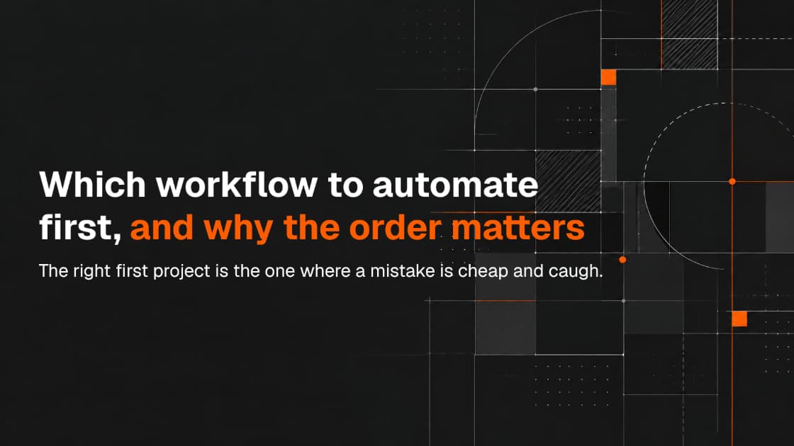 How to choose the first AI workflow to automate at a professional services firm