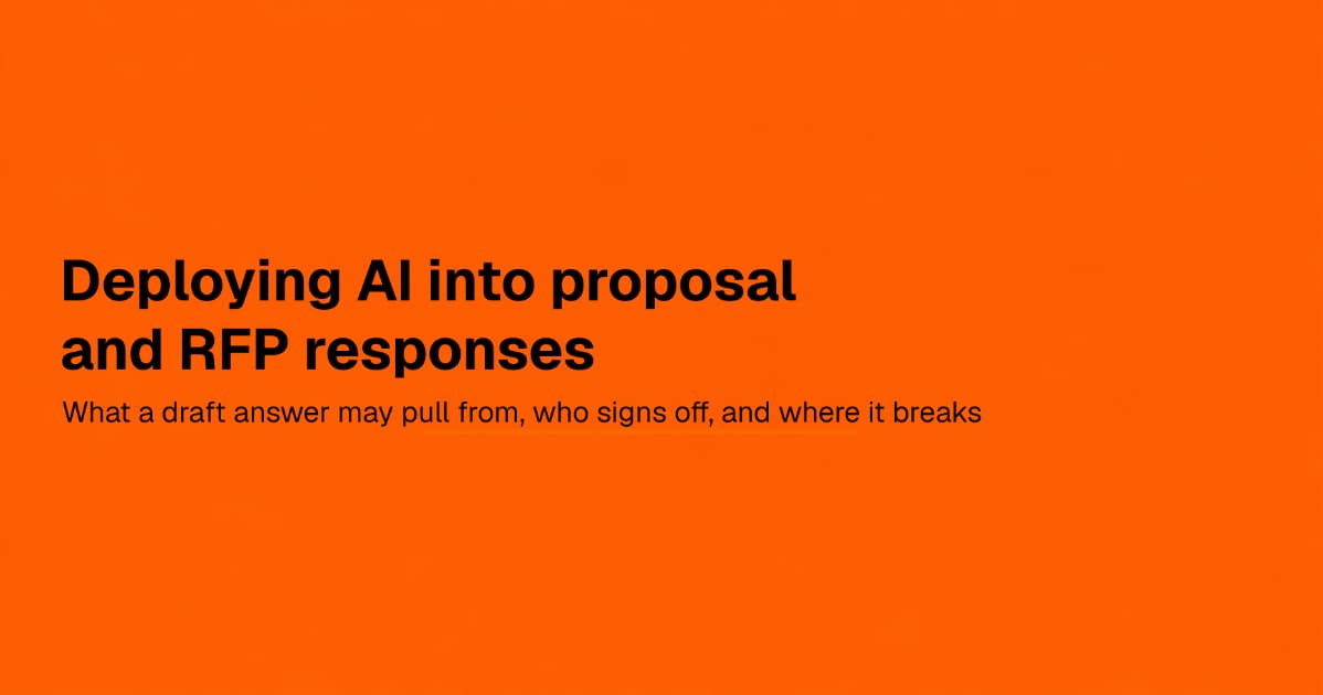Deploying AI into proposal and RFP responses